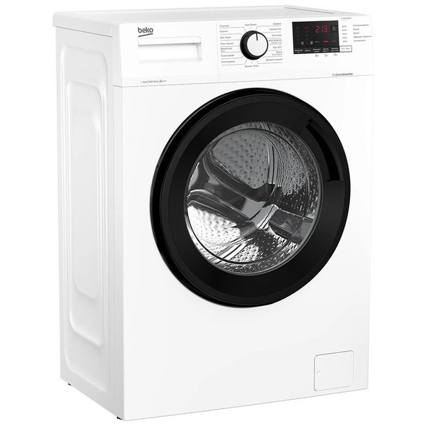 Пральна машина Beko фронтальна, 6кг, 1200, A+++, 45см, дисплей, інвертор, білий WUE6612IXBW фото