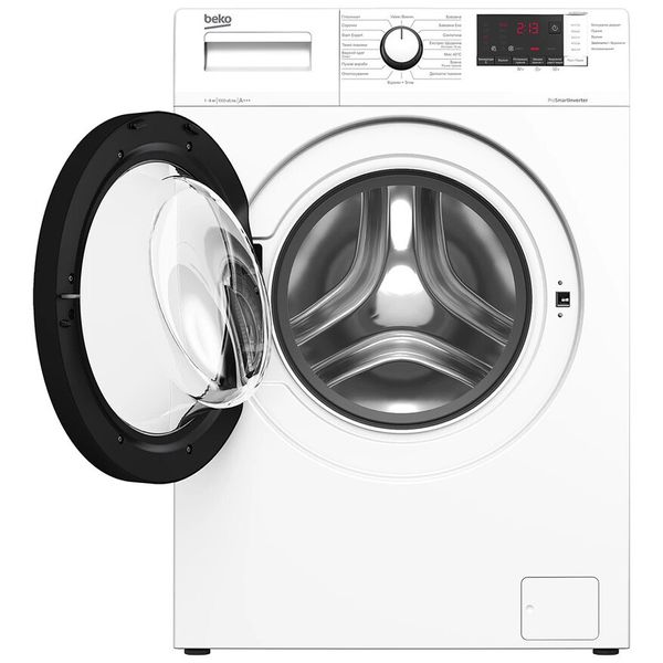 Пральна машина Beko фронтальна, 6кг, 1200, A+++, 45см, дисплей, інвертор, білий WUE6612IXBW фото