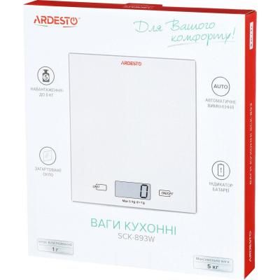 Ваги кухонні Ardesto SCK-893W SCK-893W фото