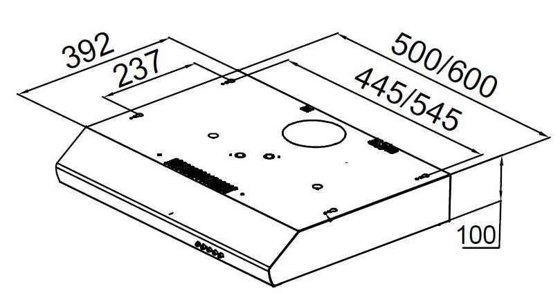 Витяжка PYRAMIDA UX 50 WH 4260349578646 фото