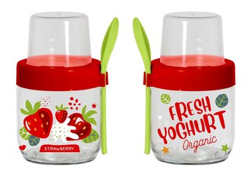 Банка HEREVIN Fruit-Yoghurt з ложкою і контейнером 0.425 л (131615-000) 131615-000 фото