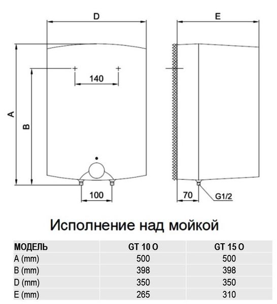 Водонагрівач GORENJE GT 10 O/B9 298350 фото