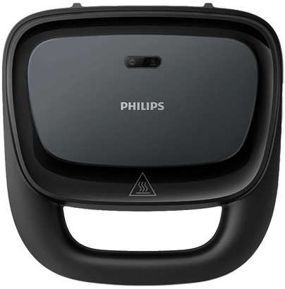 Сендвічмейкер Philips Series 3000 750Вт, антипригарне покриття, корпус-пластик, чорний HD2330/90 фото